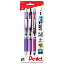 Pentel EnerGel RTX Retractable Liquid Gel Pens 0.7mm 3/Pkg-Passion Expressions