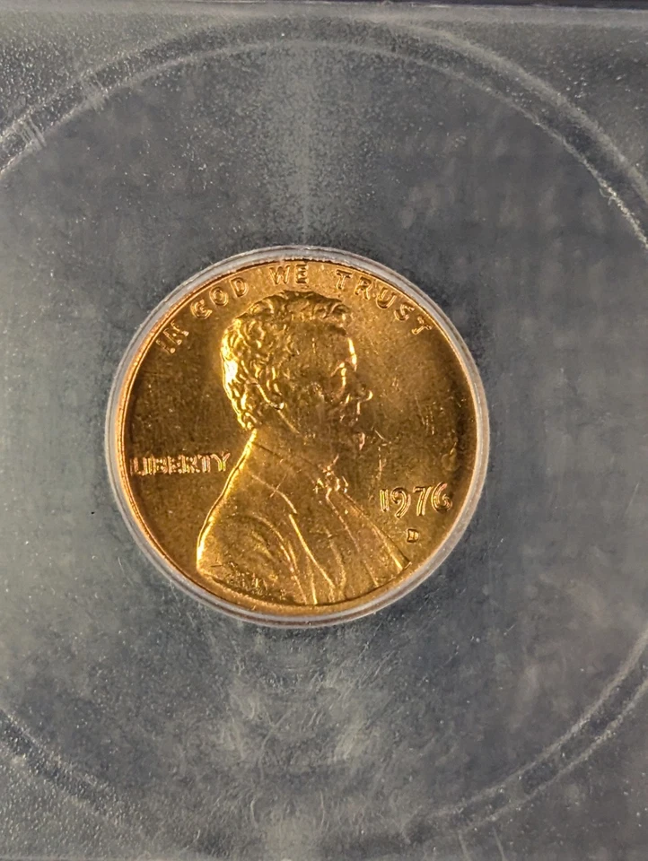 1976 D MS 67 Lincoln Memorial Cent ICG New AUSTIN HUTTO Signed White Label - Image 3 of 4