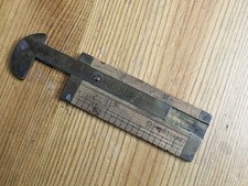 Vintage J. Rabone & Sons pocket Calliper 1462, Brass & Boxwood, 3”, [E068]