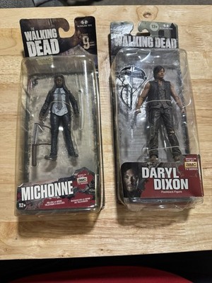 McFarlane Toys The Walking Dead Daryl Dixon & Michonne 2-Pack Damaged Boxed Opem