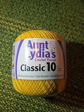 154-422 Aunt Lydia's Classic Crochet Thread Size 10-Golden Yellow