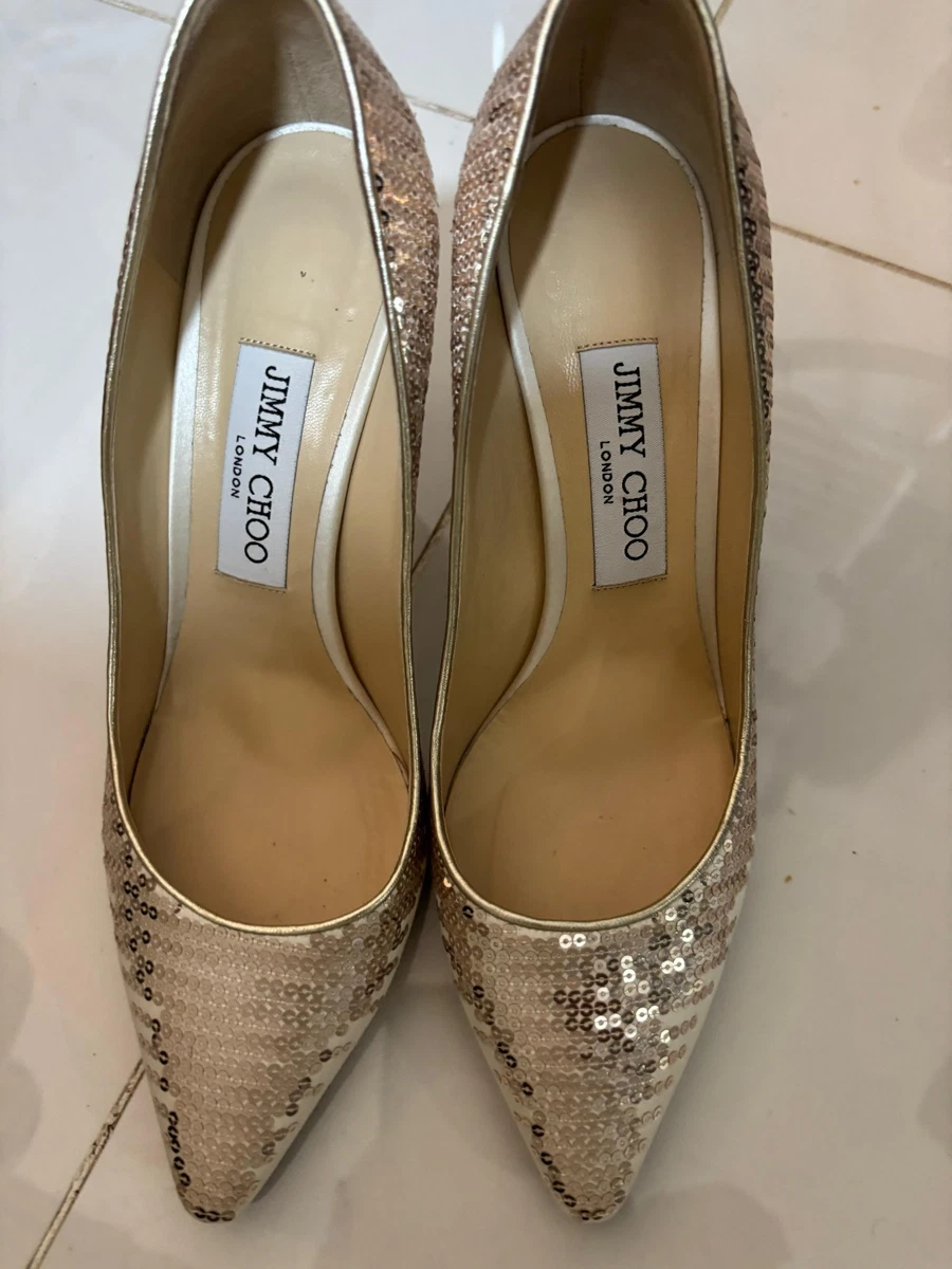 Jimmy Choo Silver Heels for Women for sale - eBay
