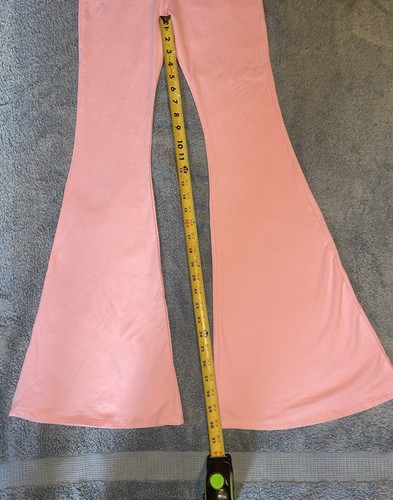Edikted Fold Over Flared Leggings Yoga Pants Pink Size XS - Picture 7 of 9