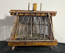 Antique Handmade Bamboo Folkart Cricket Gage With Carved Cricket Handle ca. 1890