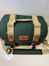 Genuine Canon Retro/Vintage Green Camera Carry Case/Bag + Dividers