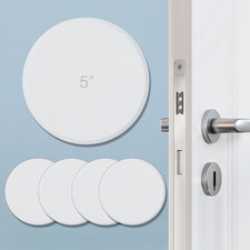 5" Wall Protector Round, 5 Pack Doorknob Wall Shield Guard Door Stop, Rigid Viny