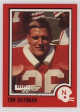 1989 Leesley Nebraska Cornhuskers Go Big Red Tom Rathman #50 0q3