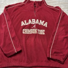 Alabama Crimson Tide Fleece 1/4 Pullover Mens Large