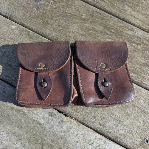 WW1 era  Military Brown Leather Ammunition pouch