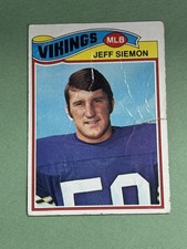 Jeff Siemon 1977 Topps Minnesota Vikings #465 DD2