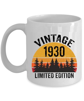 Vintage 1930 Coffee Mug 11oz Limited Edition 96 Year Old 96th Birthday Cup Gifts