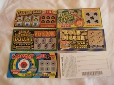 50 Phony Fake Lottery Tickets Scratch Off All Winning Joke Gag Prank