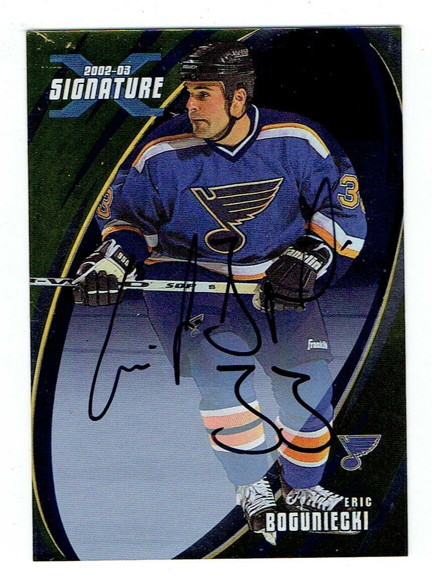 Eric Boguniecki 2002-03 BAP Signature Series Autograph Gold Card #150