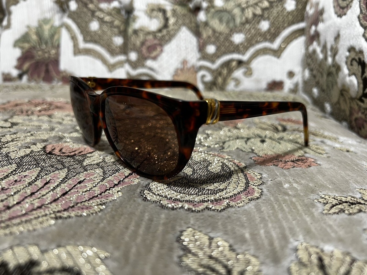 Authentic Cartier Sunglasses Brown Amber Round 135mm | eBay display picture 3