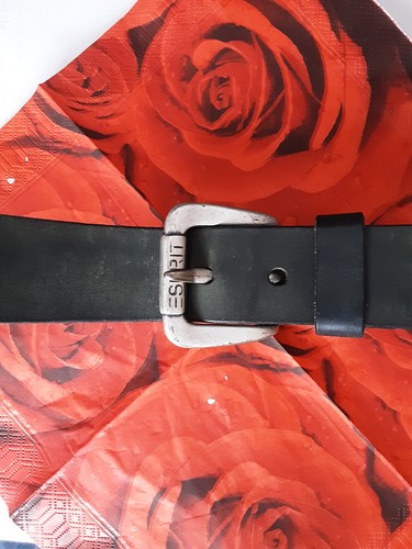 Esprit Ledergürtel, schwarz, 3,5 cm breit, 100 cm lang, gebraucht - Bild 4 von 4
