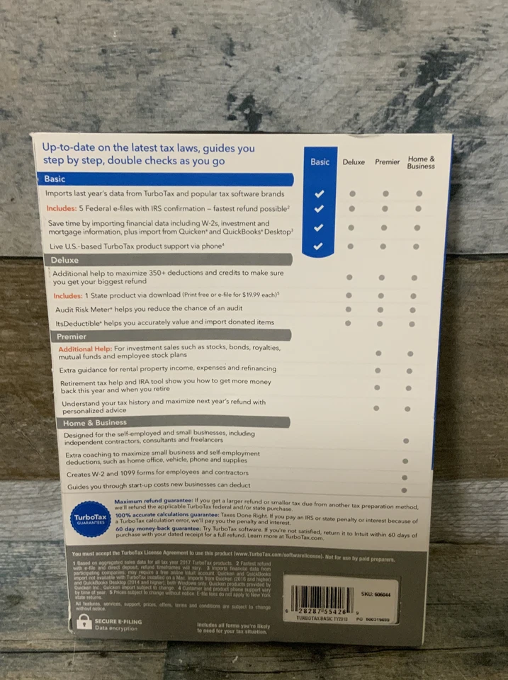 ⚡️TurboTax Basic Federal + E-File 2018 Tax Software, Traditional Disc 🆕 - Image 2 of 2