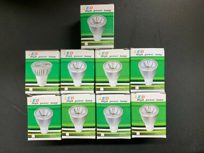 9 Stück, GU10 LED Hochleistungslampe (kaltweiß) 240VAC / nicht dimmbar