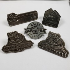 LOT 5 Pewter ROCKY Mountain ELK Foundation RMEF Commitee Membership LAPEL PINS