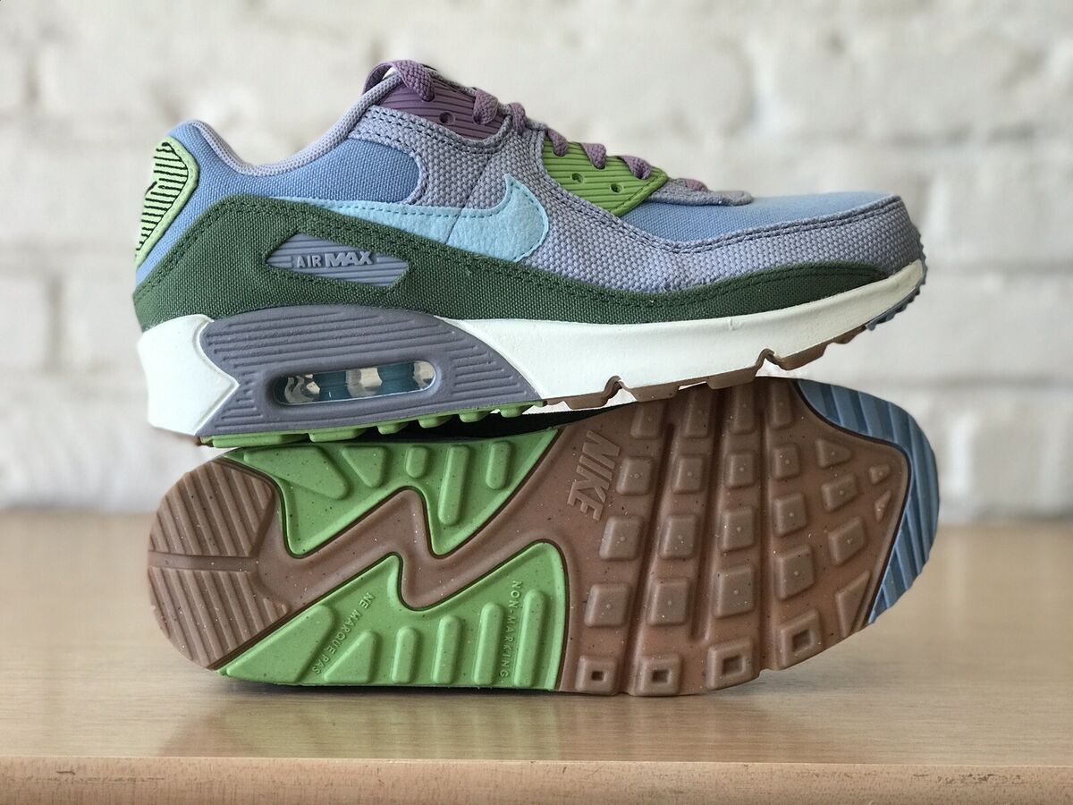 Nike Air Max 90 SE1 Blue Copa Wolf Grey Shoes DQ4016-400 Size 6.5Y / Women 8 New Nike Air Max 90 SE1 Blue Copa Wolf Grey Shoes DQ4016-400 Size 6.5Y / Women 8 New