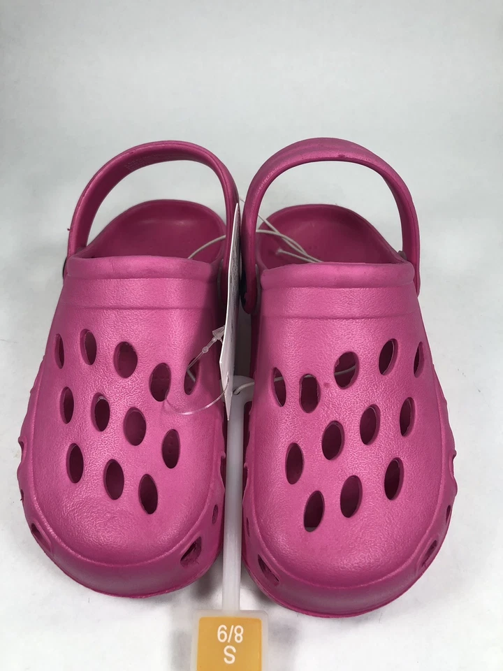 NUEVO Niñas Circo Rosa Caliente Zuecos Zapatos de Agua Sandalias Talla Pequeña 8/9 Nuevo con Etiquetas Foto 3 de 4