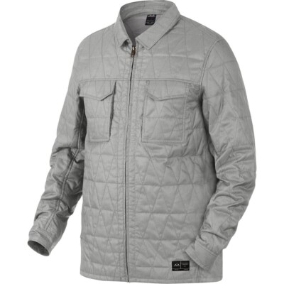 Oakley Gray Nomad Quilted Regular Fit After Surf Hydro Shirt Jacket Large  (H11)