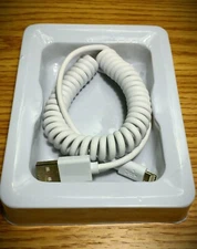  3FT USB Coiled Fast Charging Cable Data Syncing Cord for iPhone