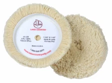 LAKE COUNTRY 41-125A 4 Ply 100% Twisted Wool Cutting Pad 7-1/2” x 1-1/2” Hook & 