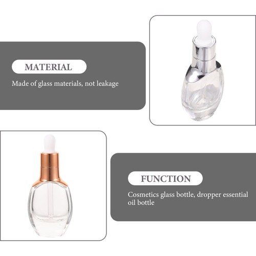 4 Pcs Glass Bottle Travel Portable Dropper Bottles Essential Oil - Imagen 7 de 12