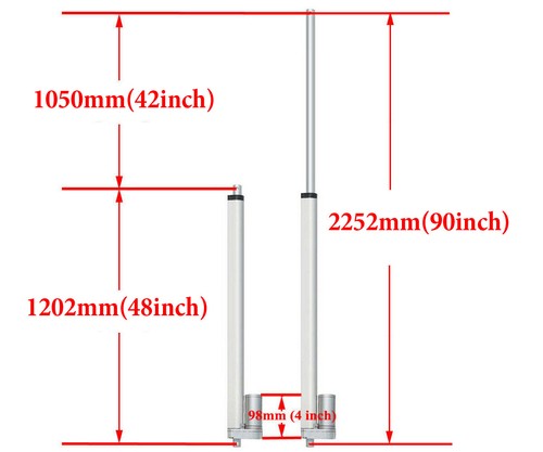 200N DC 12V Elektrischer Linearantrieb Linear Actuator Linearmotor 50mm -1300mm - Bild 47 von 49