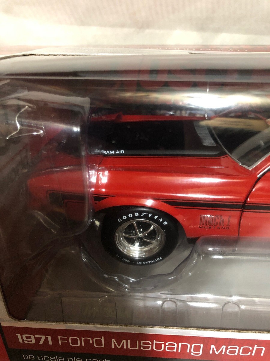 1971 Ford Mustang Mach 1 RED 1:18 Auto World 1150 | eBay