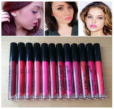 Kiss Lip Lingerie matter flüssiger Lippenstift wasserfest Lipgloss Make-up 12 Farben UK