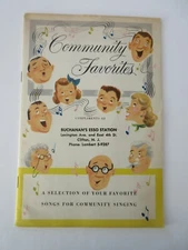 1940s ESSO OIL COMMUNITY FAVORITES SONG BOOK Clifton, NJ Buchanan's ESSO STATION