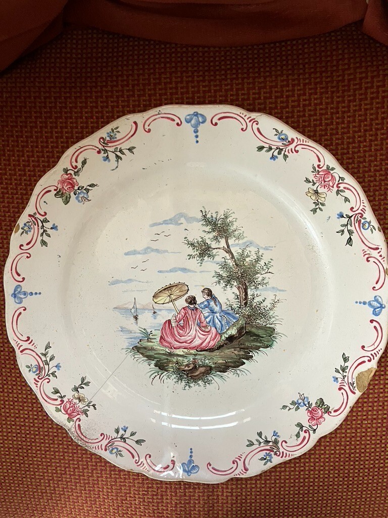 TWO CHARMING ANTIQUE eighteenth century FAIENCE plates | eBay