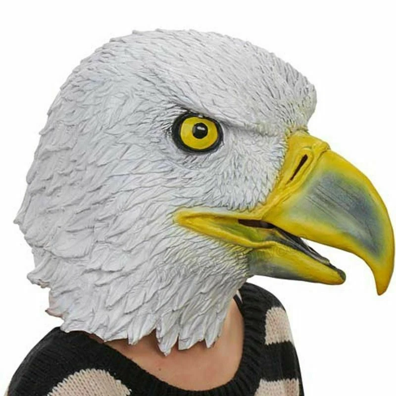 Bald Eagle Latex Mask Bird 4Th July Halloween Costume Accessory Prop Patriotic - Image 3 of 4