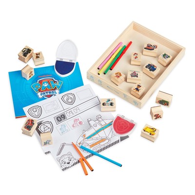 Melissa and Doug Stempel Kinder Paw Patrol Stempel Holz | Stempelset Kinder 4 Ja