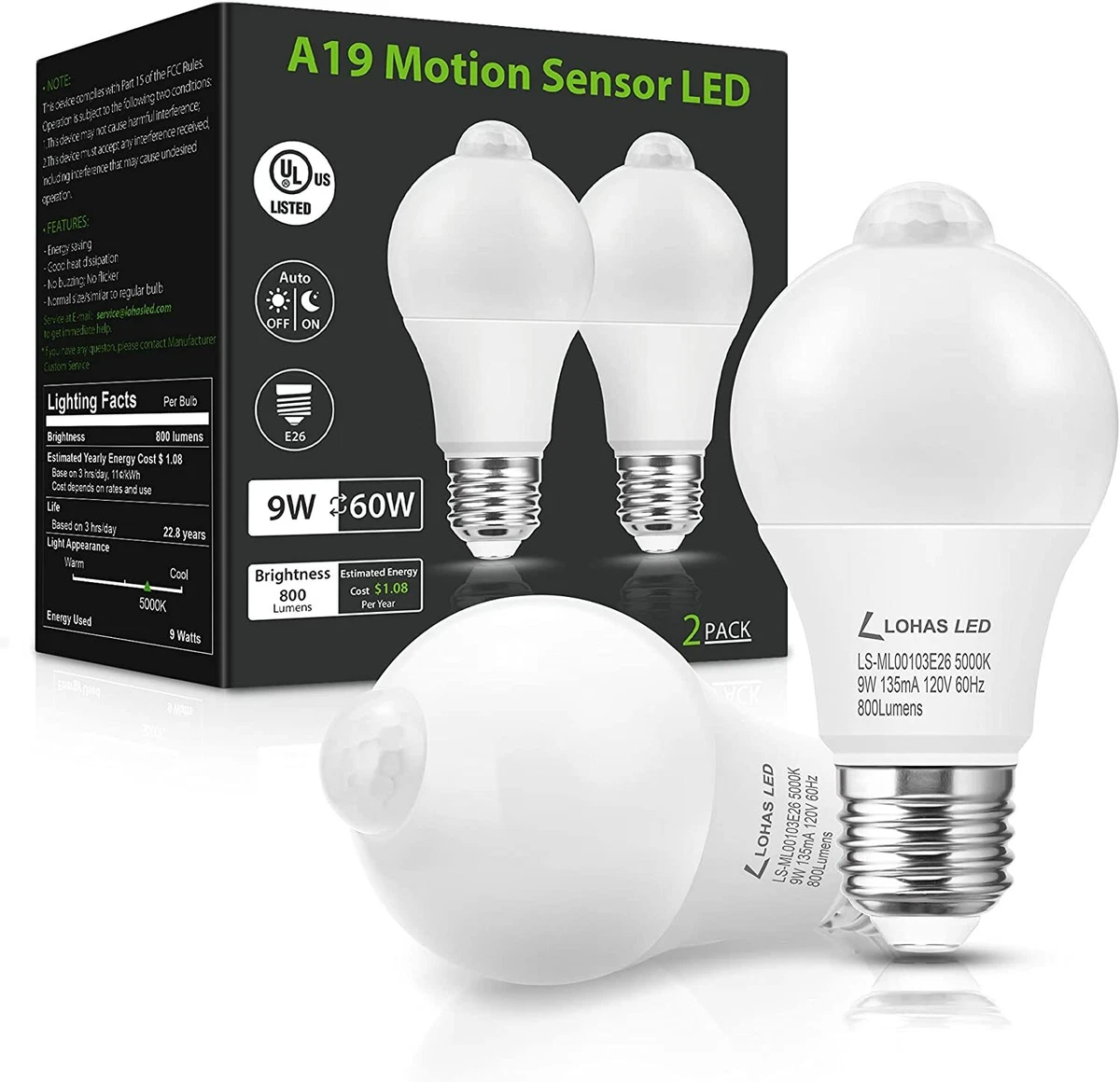 Motion sensor cheap bulbs indoor