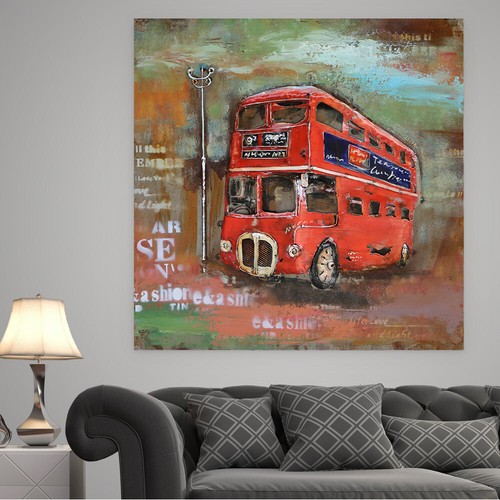 Pastel Colored 3D Metal Painting Mixed Media Wall Art Hand Made Collectible Deco - 第 9/10 張圖片