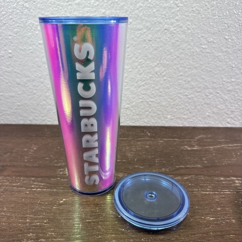 Starbucks Iridescent Hologram Venti 24 Oz Cold Cup Summer 2023 No Straw - Picture 6 of 6