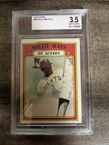 1972 Topps In Action #50 Willie Mays HOF San Francisco Giants - Picture 1 of 2