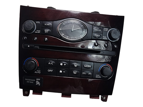 2013 Infiniti EX37 AC Heat Air Climate Temperature Clock Radio Panel 68260 1BA2A - Picture 10 of 12