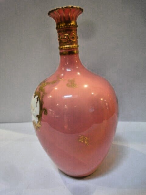 Antique Royal Crown Derby Hand painted Floral Vase, J.E.CALDWELL
