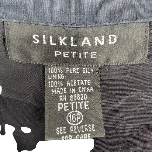 Silkland Womens Pants Embroidered Silk 16P Floral - Picture 2 of 7