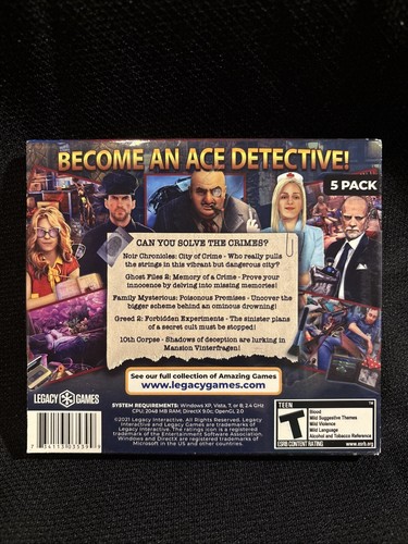 Legacy Games Amazing Hidden Object Games PC Brand New - Picture 2 of 2