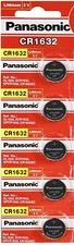 Panasonic CR1632 CR 1632 (5 piece) Lithium 3V Battery New Authorized Seller