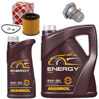 MotoröL Filter Set Mannol Energy 5W-30 6 Liter + Schraube FüR BMW 4Er Cabriolet