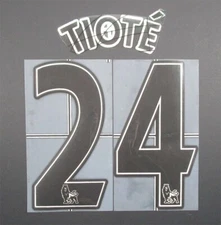 2007 - 2013 OFFICIAL SPORTING ID LEXTRA TIOTE' 24 PLAYER SIZE BLACK NAMESET