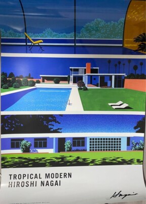 Hiroshi Nagai TROPICAL MODERN Side-B Poster Autographed artwork