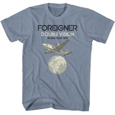 Foreigner Mens T Shirt 1978 Double Vision World Tour Pop Song Funk Rock Band