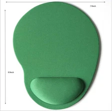 PC Mousepad Ergonomic Comfortable  Mat With Wrist Rest Support Non Slip Green