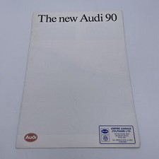 Audi 90 1987 UK Market Launch Foldout Car Sales Brochure 2.0E 2.2E Quattro